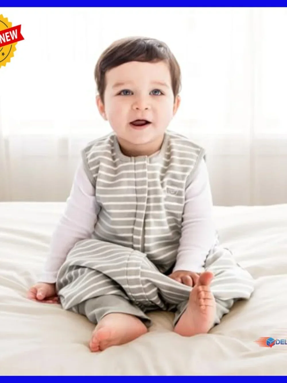 Merino Wool Toddler Sleep Bag with Feet, 18-36 Months, Temperature Regulating